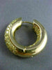 ESTATE 3.22CT FANCY YELLOW DIAMOND 18K YELLOW GOLD 3D DOUBLE SIDED HOOP EARRINGS