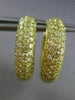 ESTATE 3.22CT FANCY YELLOW DIAMOND 18K YELLOW GOLD 3D DOUBLE SIDED HOOP EARRINGS