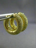 ESTATE 3.22CT FANCY YELLOW DIAMOND 18K YELLOW GOLD 3D DOUBLE SIDED HOOP EARRINGS