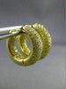 ESTATE 3.22CT FANCY YELLOW DIAMOND 18K YELLOW GOLD 3D DOUBLE SIDED HOOP EARRINGS