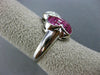 ESTATE LARGE 5.31CT DIAMOND & RUBY 18KT WHITE GOLD 3D BUTTERFLY FLOWER LOVE RING