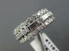 ANTIQUE WIDE 2.55CT DIAMOND 14KT WHITE GOLD 3D ETERNITY ANNIVERSARY RING #11610