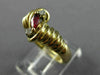 ESTATE .18CT DIAMOND & AAA RUBY 18K YELLOW GOLD FRIENDSHIP PROMISE RING #23975