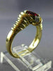 ESTATE .18CT DIAMOND & AAA RUBY 18K YELLOW GOLD FRIENDSHIP PROMISE RING #23975