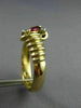 ESTATE .18CT DIAMOND & AAA RUBY 18K YELLOW GOLD FRIENDSHIP PROMISE RING #23975