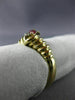 ESTATE .18CT DIAMOND & AAA RUBY 18K YELLOW GOLD FRIENDSHIP PROMISE RING #23975