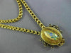 ANTIQUE LARGE & LONG 14KT YELLOW GOLD 3D HANDCRAFTED FLOWER NECKLACE #26226