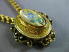 ANTIQUE LARGE & LONG 14KT YELLOW GOLD 3D HANDCRAFTED FLOWER NECKLACE #26226