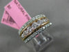 ESTATE 1.42CT WHITE & PINK DIAMOND 18KT WHITE & ROSE GOLD 3 ROW ANNIVERSARY RING