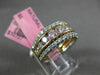 ESTATE 1.42CT WHITE & PINK DIAMOND 18KT WHITE & ROSE GOLD 3 ROW ANNIVERSARY RING