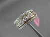 ESTATE 1.42CT WHITE & PINK DIAMOND 18KT WHITE & ROSE GOLD 3 ROW ANNIVERSARY RING
