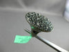 ESTATE EXTRA LARGE .20CT WHITE & BLACK DIAMOND 18KT BLACK GOLD 3D OVAL FUN RING