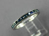 ESTATE .84CT AAA ROUND SAPPHIRE 14KT WHITE GOLD CHANNEL ETERNITY RING 2mm #17819