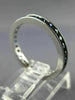 ESTATE .84CT AAA ROUND SAPPHIRE 14KT WHITE GOLD CHANNEL ETERNITY RING 2mm #17819