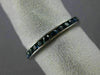 ESTATE .84CT AAA ROUND SAPPHIRE 14KT WHITE GOLD CHANNEL ETERNITY RING 2mm #17819