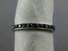 ESTATE .84CT AAA ROUND SAPPHIRE 14KT WHITE GOLD CHANNEL ETERNITY RING 2mm #17819