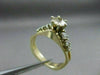 ANTIQUE .46CT OLD MINE DIAMOND 14KT 2 TONE GOLD SOLITAIRE ENGAGEMENT RING #22684