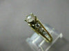 ANTIQUE .46CT OLD MINE DIAMOND 14KT 2 TONE GOLD SOLITAIRE ENGAGEMENT RING #22684