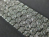 ESTATE WIDE 7.68CT DIAMOND 18KT WHITE GOLD 3D MULTI ROW HEXAGON TENNIS BRACELET