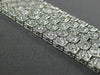 ESTATE WIDE 7.68CT DIAMOND 18KT WHITE GOLD 3D MULTI ROW HEXAGON TENNIS BRACELET