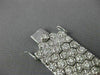 ESTATE WIDE 7.68CT DIAMOND 18KT WHITE GOLD 3D MULTI ROW HEXAGON TENNIS BRACELET