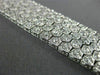 ESTATE WIDE 7.68CT DIAMOND 18KT WHITE GOLD 3D MULTI ROW HEXAGON TENNIS BRACELET