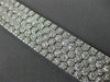 ESTATE WIDE 7.68CT DIAMOND 18KT WHITE GOLD 3D MULTI ROW HEXAGON TENNIS BRACELET