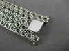 ESTATE WIDE 7.68CT DIAMOND 18KT WHITE GOLD 3D MULTI ROW HEXAGON TENNIS BRACELET