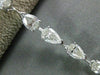 ESTATE WIDE 3.86CT DIAMOND 14K WHITE GOLD 3D CLASSIC PEAR SHAPE TENNIS BRACELET