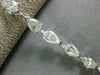 ESTATE WIDE 3.86CT DIAMOND 14K WHITE GOLD 3D CLASSIC PEAR SHAPE TENNIS BRACELET