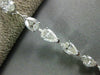 ESTATE WIDE 3.86CT DIAMOND 14K WHITE GOLD 3D CLASSIC PEAR SHAPE TENNIS BRACELET