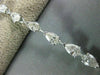 ESTATE WIDE 3.86CT DIAMOND 14K WHITE GOLD 3D CLASSIC PEAR SHAPE TENNIS BRACELET