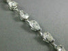 ESTATE WIDE 3.86CT DIAMOND 14K WHITE GOLD 3D CLASSIC PEAR SHAPE TENNIS BRACELET