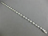 ESTATE WIDE 3.86CT DIAMOND 14K WHITE GOLD 3D CLASSIC PEAR SHAPE TENNIS BRACELET