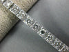 ESTATE WIDE 5.24CT DIAMOND 14KT WHITE GOLD 3D FILIGREE MILGRAIN TENNIS BRACELET