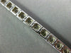 ESTATE WIDE 5.24CT DIAMOND 14KT WHITE GOLD 3D FILIGREE MILGRAIN TENNIS BRACELET