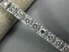 ESTATE WIDE 5.24CT DIAMOND 14KT WHITE GOLD 3D FILIGREE MILGRAIN TENNIS BRACELET