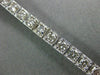 ESTATE WIDE 5.24CT DIAMOND 14KT WHITE GOLD 3D FILIGREE MILGRAIN TENNIS BRACELET