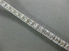 ESTATE WIDE 5.24CT DIAMOND 14KT WHITE GOLD 3D FILIGREE MILGRAIN TENNIS BRACELET