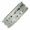 ESTATE WIDE 2.93CT DIAMOND 18K WHITE GOLD 3D MULTI ROW ETERNITY ANNIVERSARY RING