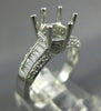WIDE .64CT DIAMOND PLATINUM 3D ROUND SIX PRONG SEMI MOUNT ENGAGEMENT RING #21172