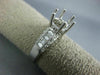 WIDE .64CT DIAMOND PLATINUM 3D ROUND SIX PRONG SEMI MOUNT ENGAGEMENT RING #21172
