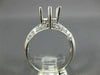 WIDE .64CT DIAMOND PLATINUM 3D ROUND SIX PRONG SEMI MOUNT ENGAGEMENT RING #21172