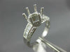 WIDE .64CT DIAMOND PLATINUM 3D ROUND SIX PRONG SEMI MOUNT ENGAGEMENT RING #21172