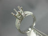 WIDE .64CT DIAMOND PLATINUM 3D ROUND SIX PRONG SEMI MOUNT ENGAGEMENT RING #21172