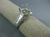 WIDE .64CT DIAMOND PLATINUM 3D ROUND SIX PRONG SEMI MOUNT ENGAGEMENT RING #21172