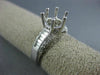 WIDE .64CT DIAMOND PLATINUM 3D ROUND SIX PRONG SEMI MOUNT ENGAGEMENT RING #21172