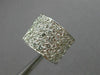 ESTATE WIDE 2.60CT DIAMOND 14K WHITE GOLD 3D CLASSIC PAVE HUGGIE EARRINGS #21256