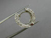 ESTATE WIDE 2.60CT DIAMOND 14K WHITE GOLD 3D CLASSIC PAVE HUGGIE EARRINGS #21256