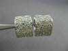 ESTATE WIDE 2.60CT DIAMOND 14K WHITE GOLD 3D CLASSIC PAVE HUGGIE EARRINGS #21256